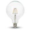 Żarówka LED V-TAC 6W filament E27 G125 VT-2147 6400K 806lm